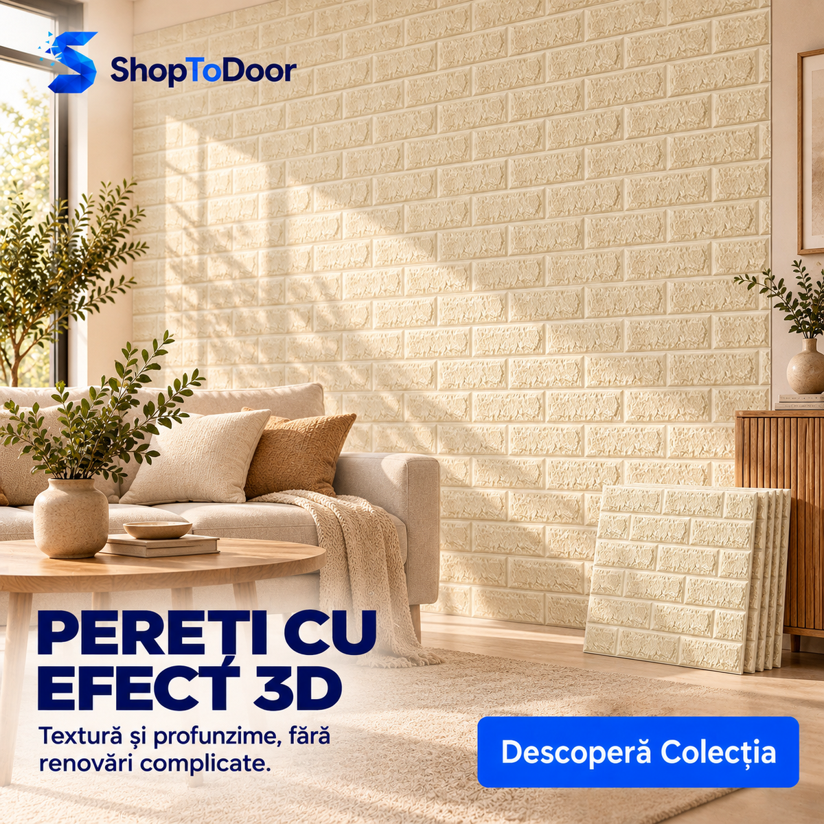 Tapet Decorativ 3D – Pereți cu efect 3D