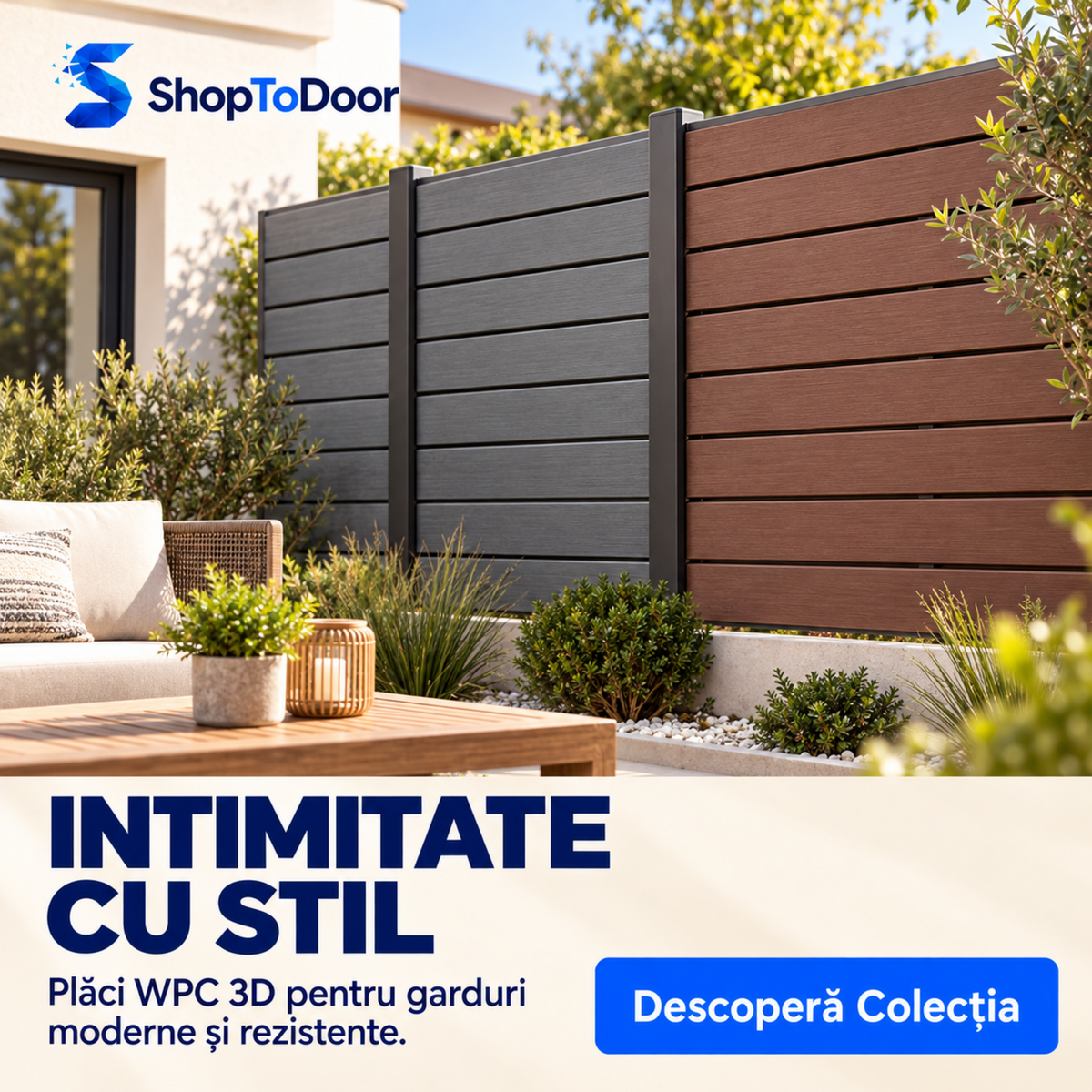 Garduri WPC & Plăci 3D – Intimitate cu stil