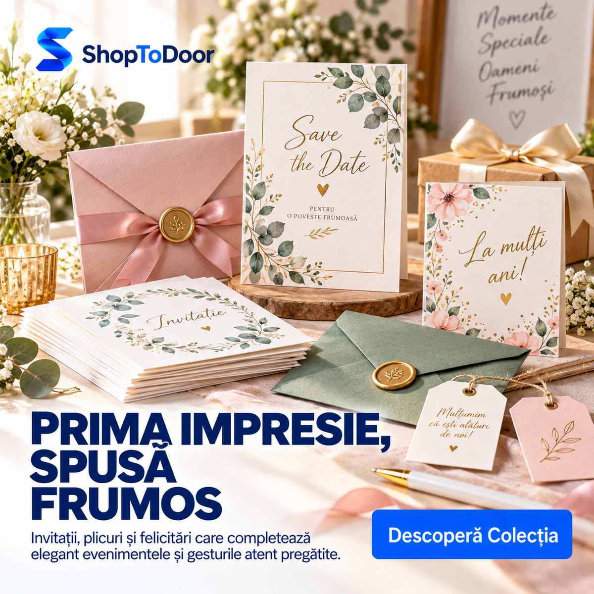 Invitații, Plicuri & Felicitări - ShopToDoor