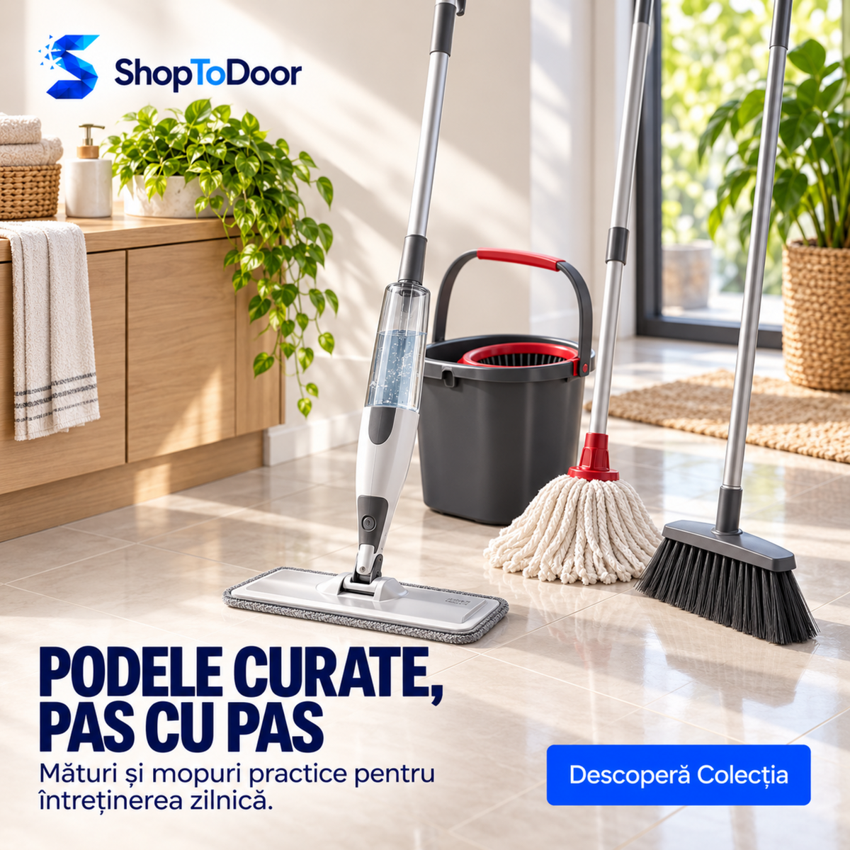 Mături, mopuri și curățenie podele ShopToDoor