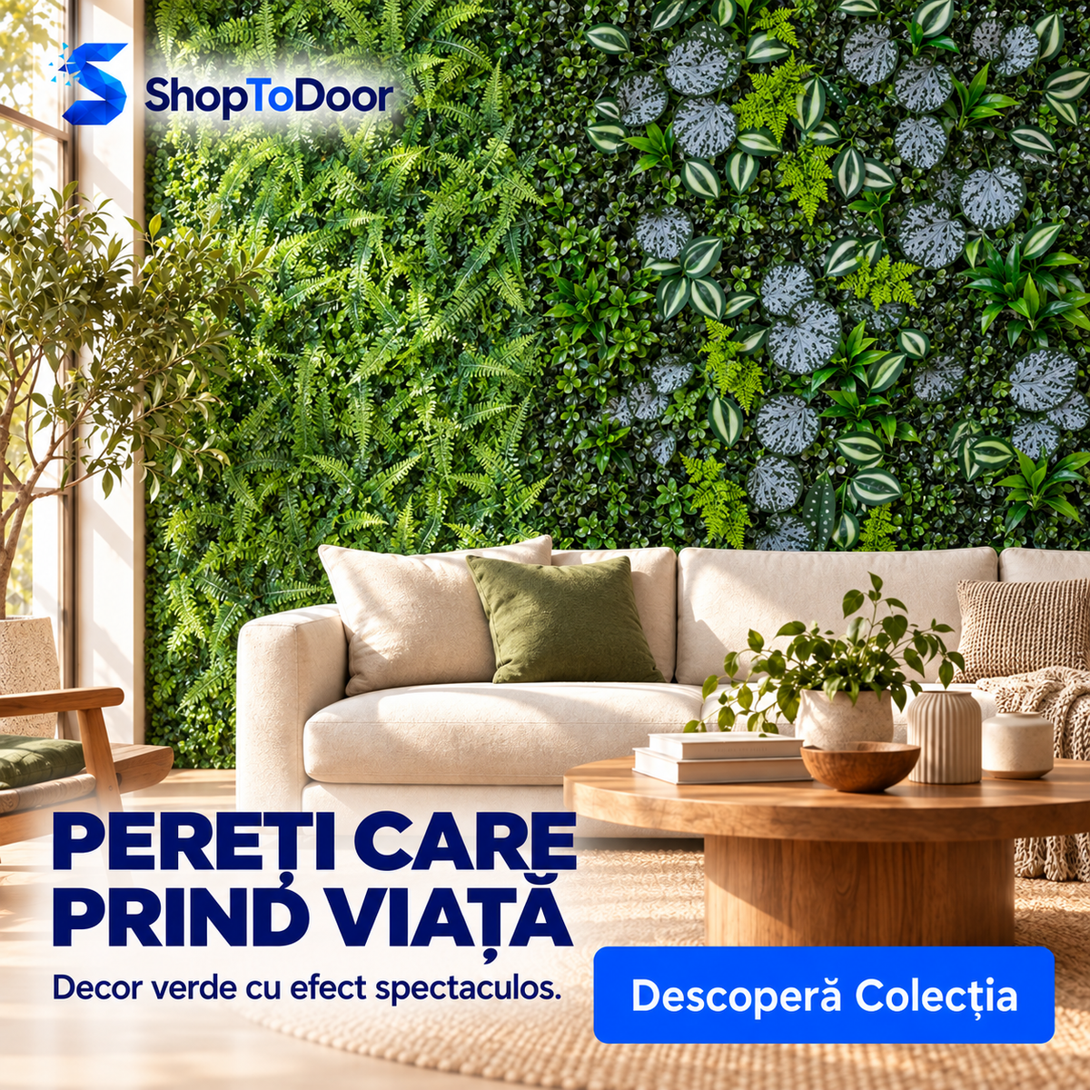 Panouri din Plante Artificiale – ShopToDoor