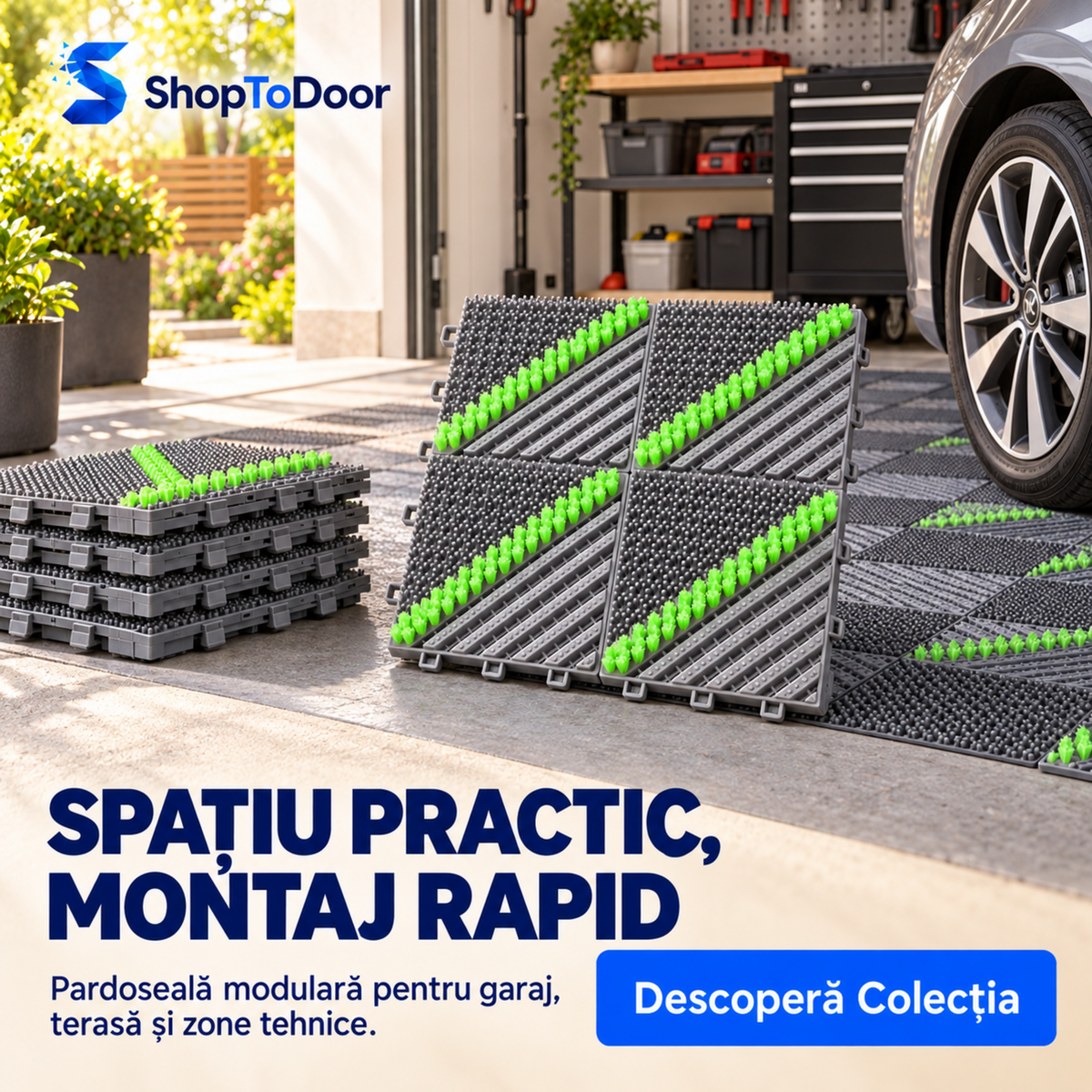 Pardoseală Modulară din PP – Spațiu practic, montaj rapid