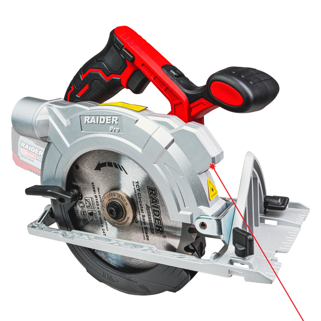 Raider R20 Fierastrau circular de mana 20V Ø165x20mm SOLO RDP-SCS20