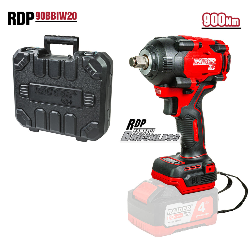 Raider R20 Masina insurubat cu impact 20V 1/2" 900Nm SOLO RDP-90BBIW20