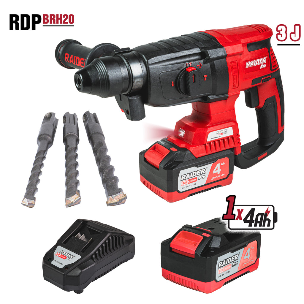 Raider R20 Ciocan rotopercutor SDS 20V 4.0Ah 3J RDP-BRH20