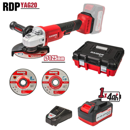Raider R20 Polizor unghiular Ø125mm 20V 4.0Ah RDP-YAG20