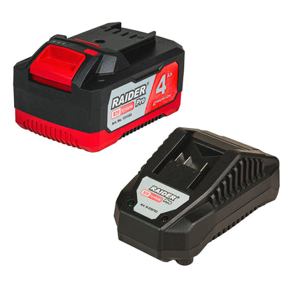 Raider R20 Set incarcator cu baza si acumulator 20V 4Ah
