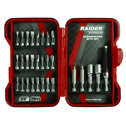 Raider trusa 29 biti si adaptoare pentru surubelnita