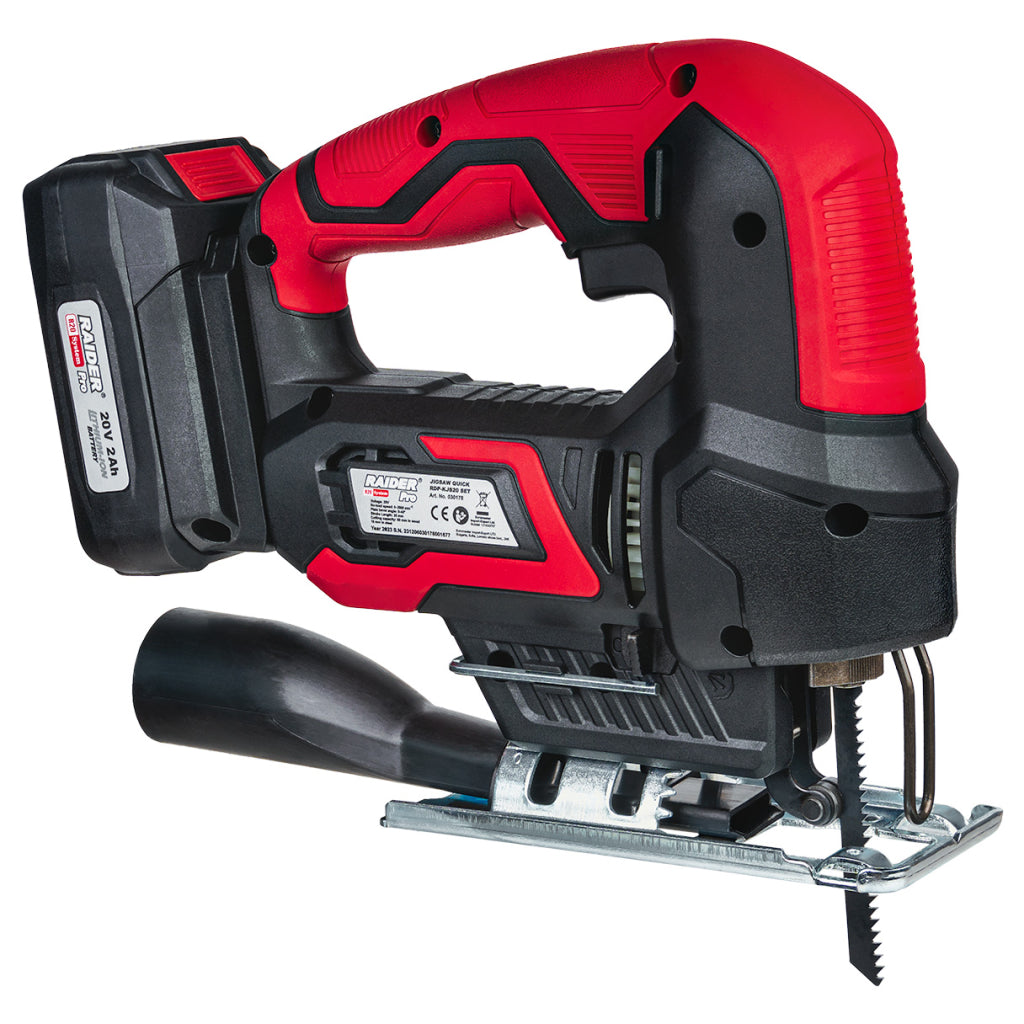 Raider R20 Fierastrau pendular prindere rapida 80mm 2.0Ah RDP-KJS20