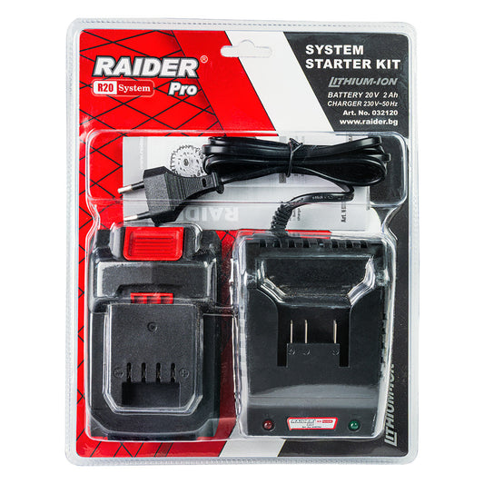 Raider R20 Set incarcator cu baza si acumulator 20V 2.0Ah