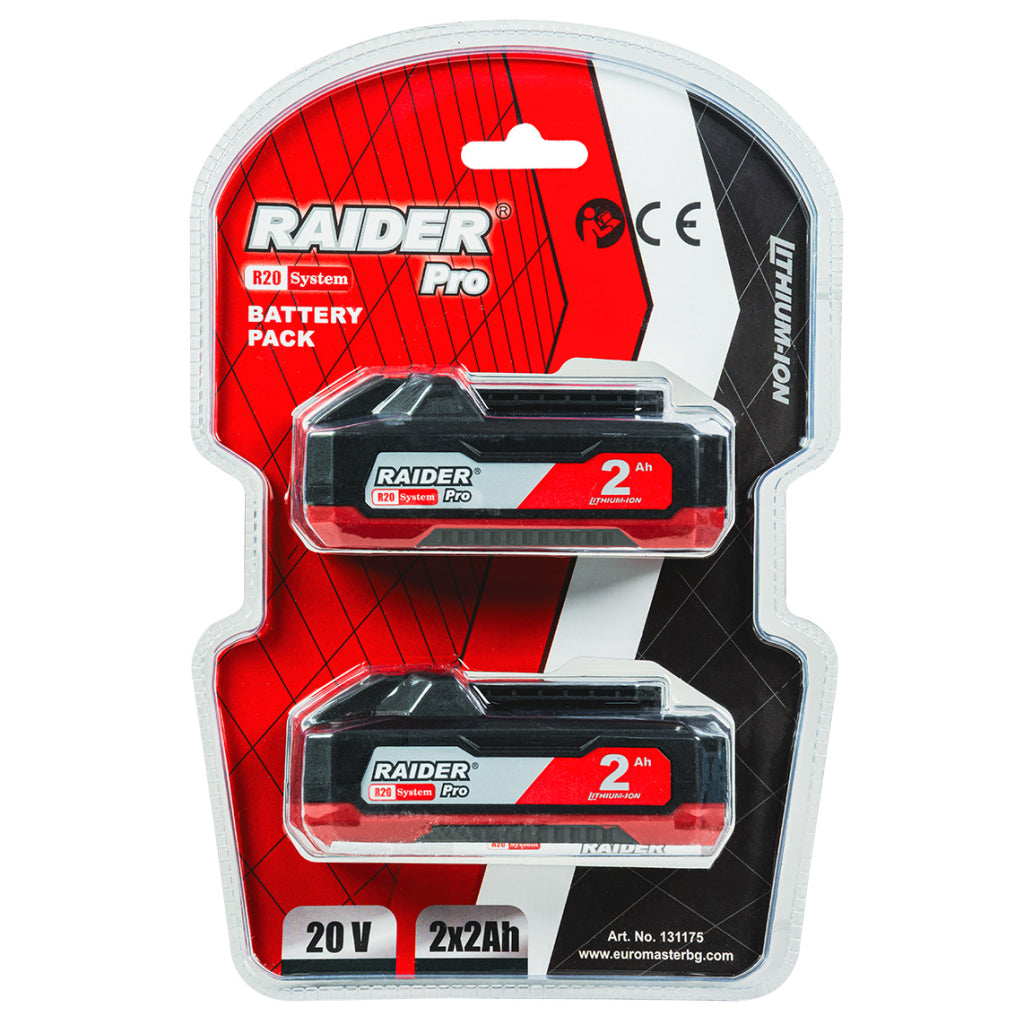 R20 set 2 acumulatori 2.0 amperi compatibili cu intreaga gama Raider R20