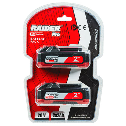 R20 set 2 acumulatori 2.0 amperi compatibili cu intreaga gama Raider R20