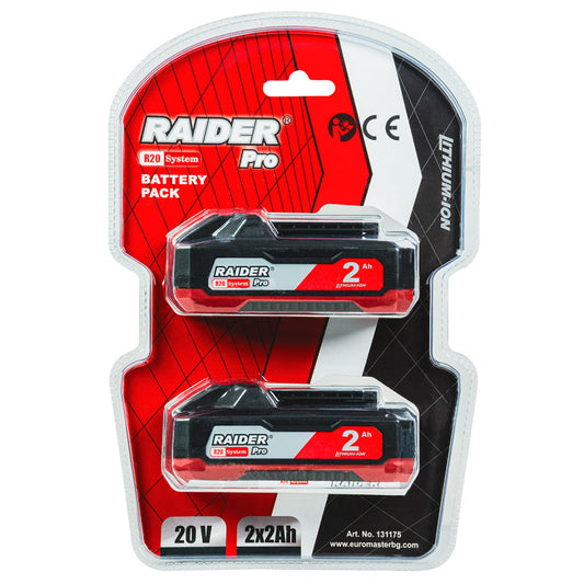 R20 set 2 acumulatori 2.0 amperi compatibili cu intreaga gama Raider R20