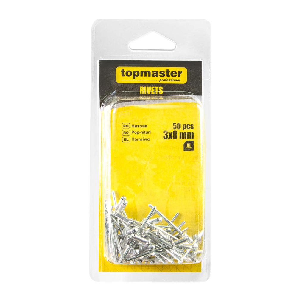 Set 50 pop-nituri din aluminiu Ø3.0 mm Topmaster Professional