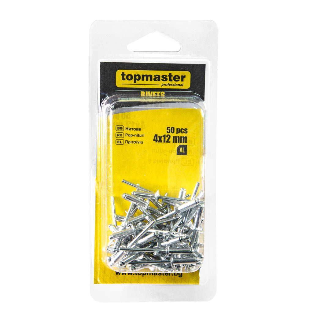 Set 50 pop-nituri din aluminiu Ø4.0 mm Topmaster Professional