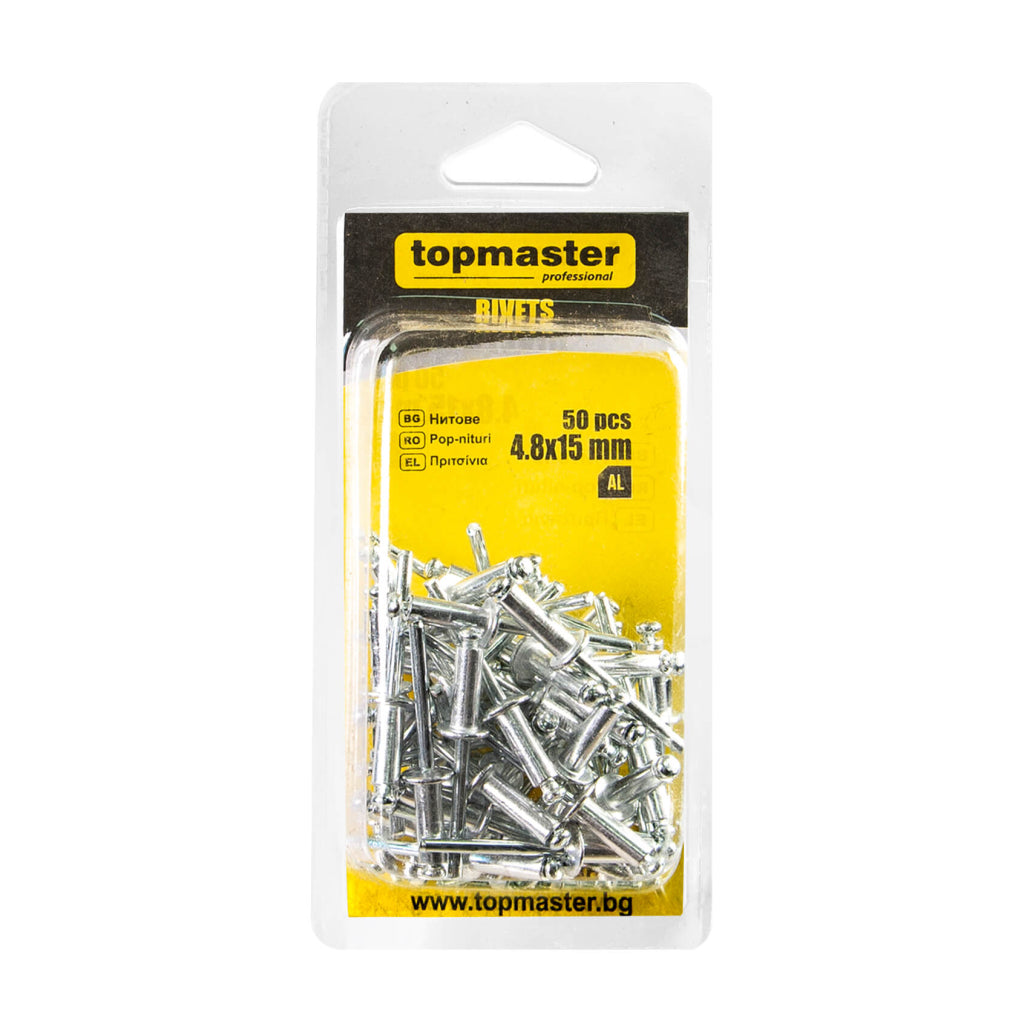 Set 50/40 pop-nituri din aluminiu Ø4.8 mm Topmaster Professional