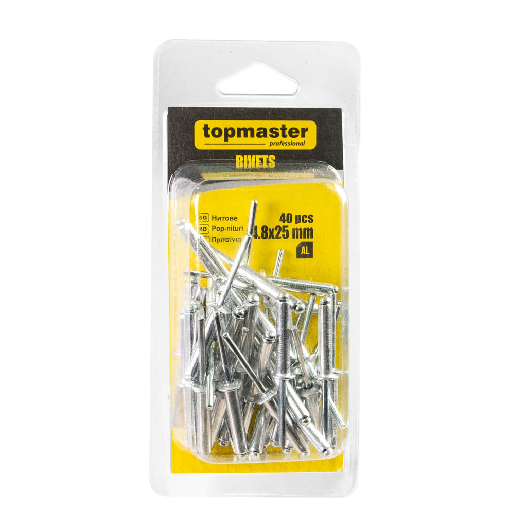 Set 50/40 pop-nituri din aluminiu Ø4.8 mm Topmaster Professional