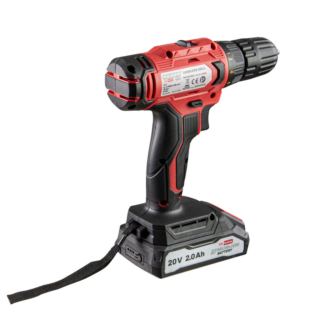 Raider R20 Masina de gaurit si insurubat 20V 2x2.0Ah 44Nm RDP-SPCD20