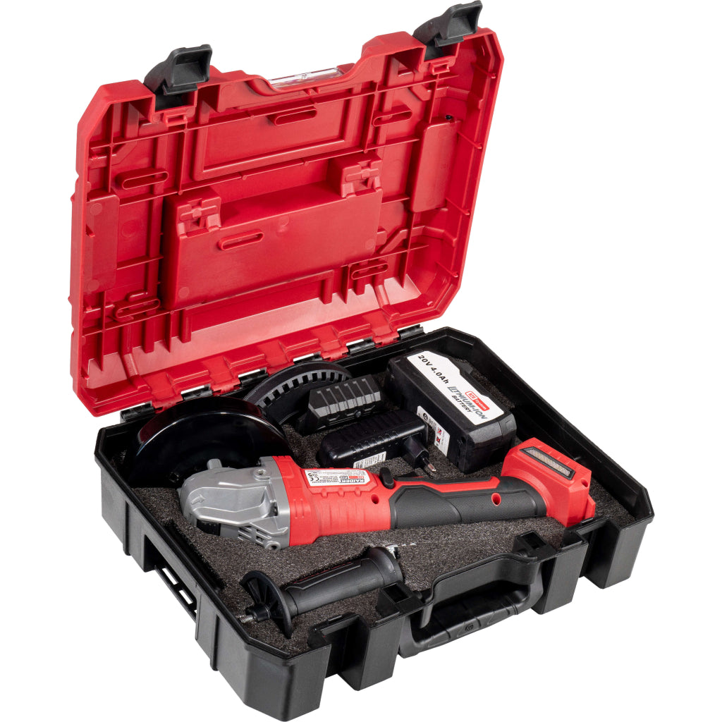 Raider R20 Polizor unghiular cu motor fara perii  Ø125mm 20V 4.0Ah RDP-PBAG20
