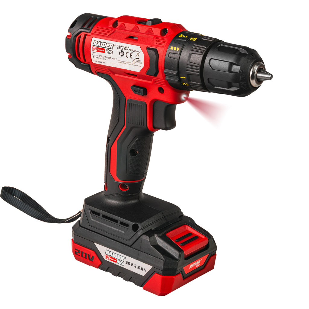 Raider R20 trusa bormasina si masina insurubat cu impact 1/2" 320Nm 2x2.0Ah RDP-PCDIW20