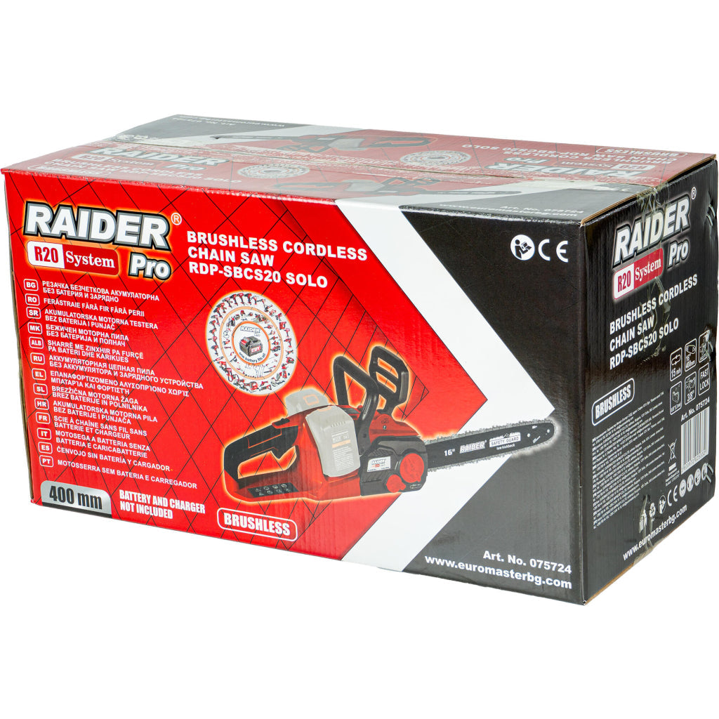 Raider R20 Fierastrau electric cu lant si lama 40V 400mm SOLO RDP-SBCS20