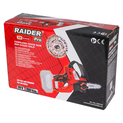 Raider R20 Fierastrau de gradina cu lant si lama 20V 150mm SOLO RDP-CCS20