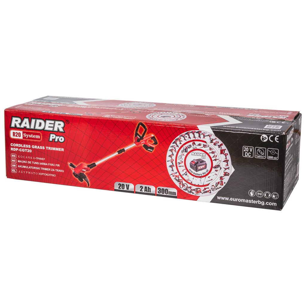 Raider R20 Trimmer gazon 20V 300mm 2.0Ah RDP-CGT20