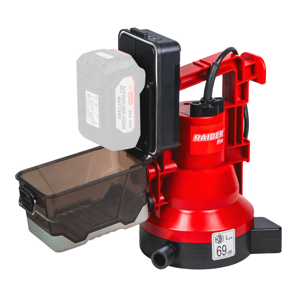 Raider R20 Pompa submersibila cu plutitor  20V 53L/min 10m 3/4" SOLO RDP-CWP20