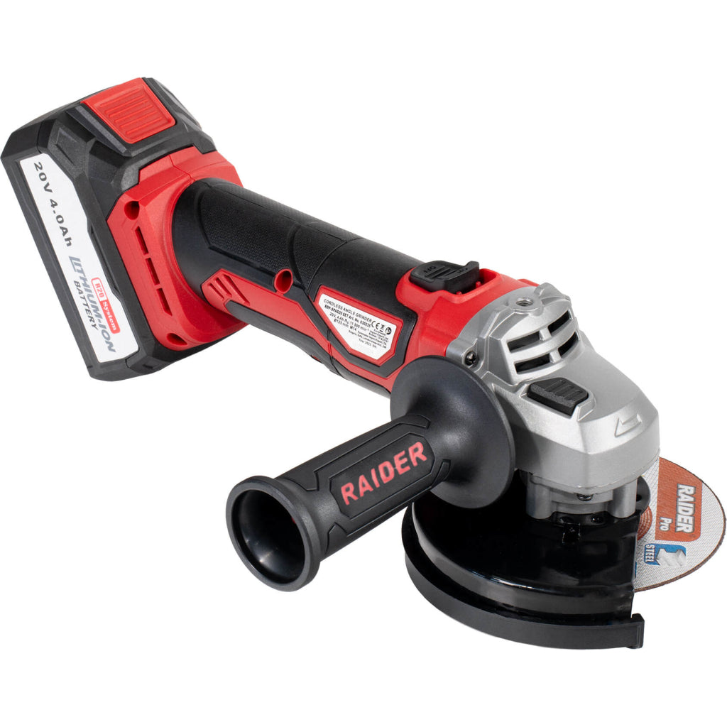 Raider R20 trusa bormasina si polizor unghiular 2.0 + 4.0Ah RDP-PBCDI20&SPAG20