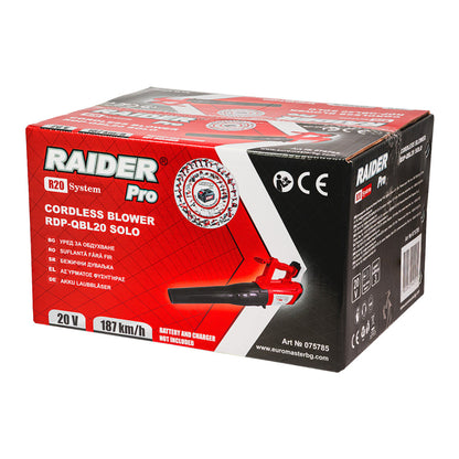 Raider R20 Suflanta frunze 20V 187km/h 650m3/h vit. var. SOLO RDP-QBL20