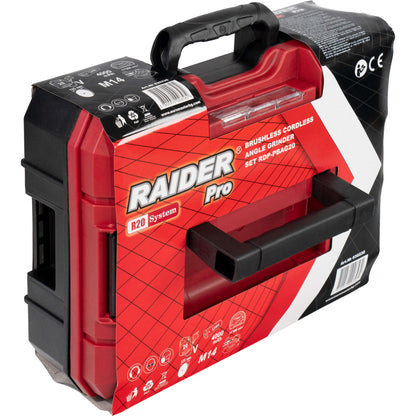 Raider R20 Polizor unghiular cu motor fara perii  Ø125mm 20V 4.0Ah RDP-PBAG20