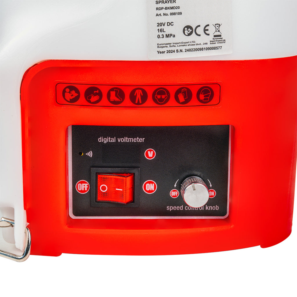 Raider R20 pulverizator cu baterie 20V 16L 3bar 2.0Ah RDP-BKMD20