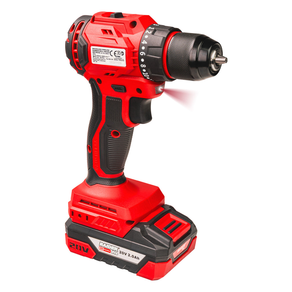 Raider R20 trusa bormasina polizor unghiular cheie impact si casti bluetooth cadou 20V 2x2.0Ah RDP
