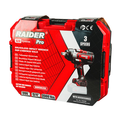 Raider R20 Masina insurubat cu impact 20V 3/4" 2300Nm SOLO RDP-23BBIW20