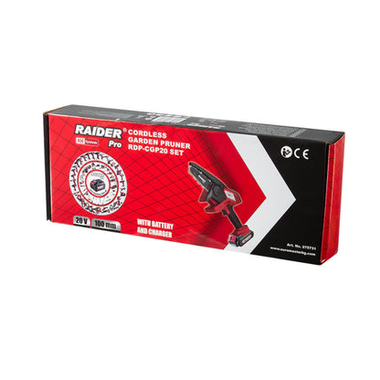 Raider R20 Fierastrau de gradina cu lant si lama 20V 120mm 2.0Ah RDP-GP20