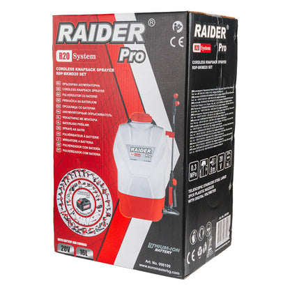 Raider R20 pulverizator cu baterie 20V 16L 3bar 2.0Ah RDP-BKMD20