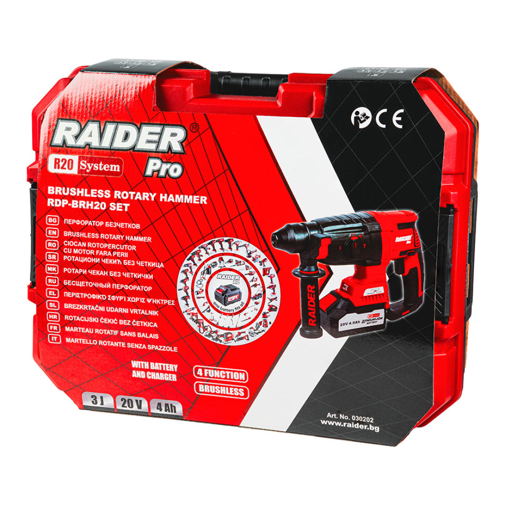 Raider R20 Ciocan rotopercutor SDS 20V 4.0Ah 3J RDP-BRH20