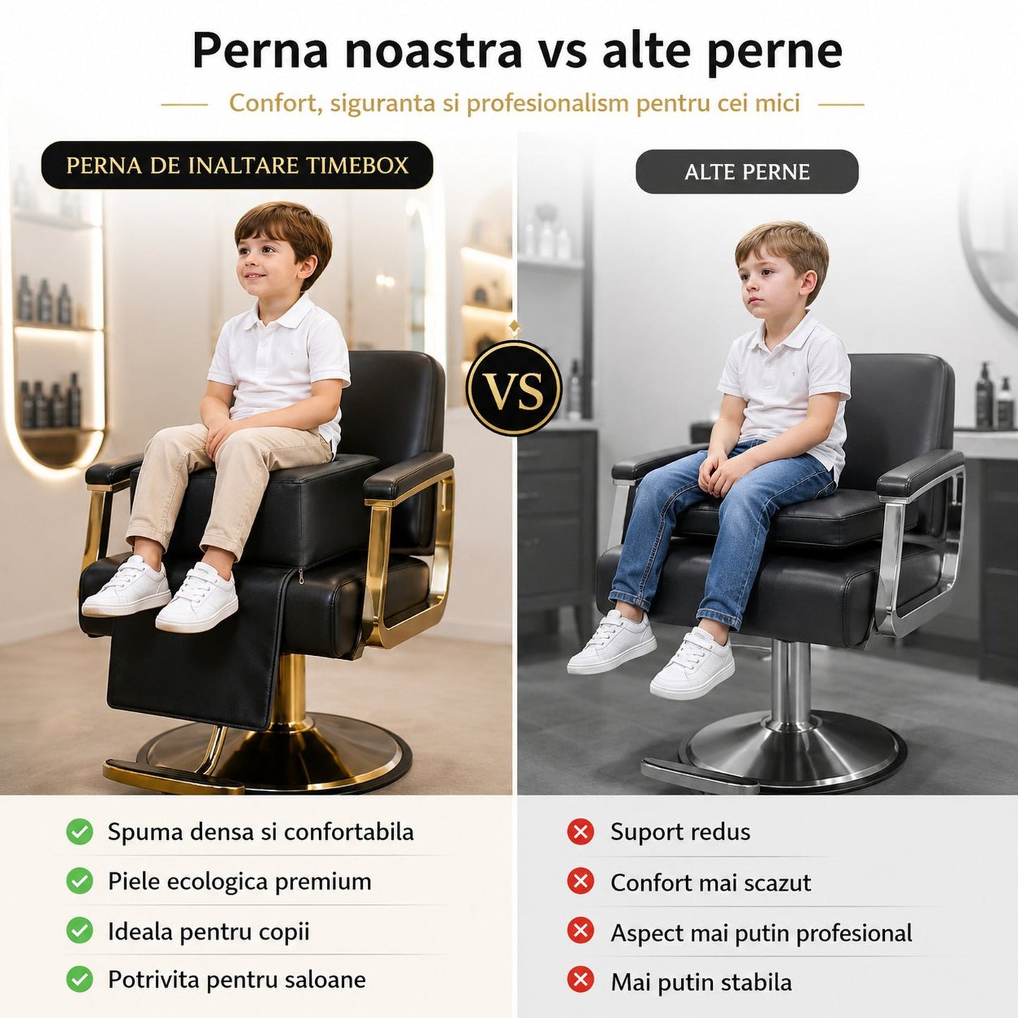 Perna de inaltare Timebox, Negru