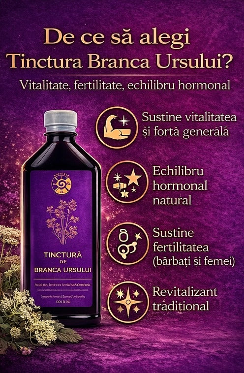 Tinctură de Brânca Ursului – Vitalitate, Fertilitate și Echilibru Hormonal | 500ml