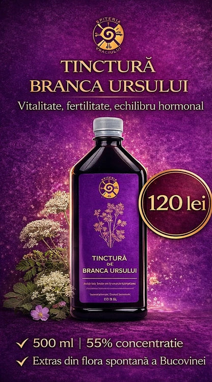 Tinctură de Brânca Ursului – Vitalitate, Fertilitate și Echilibru Hormonal | 500ml
