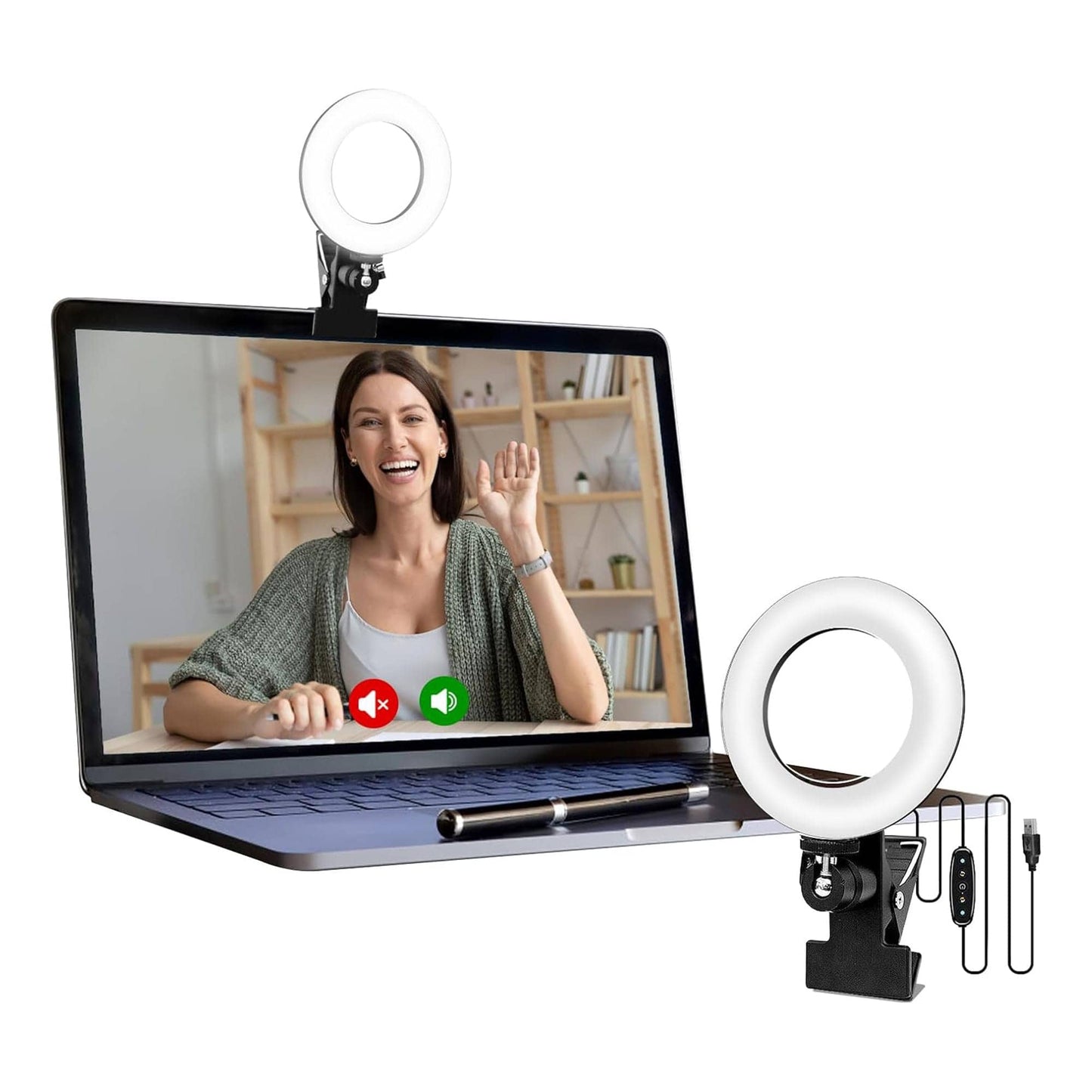 Lampa LED Ring Light pentru Videoconferinte Timebox