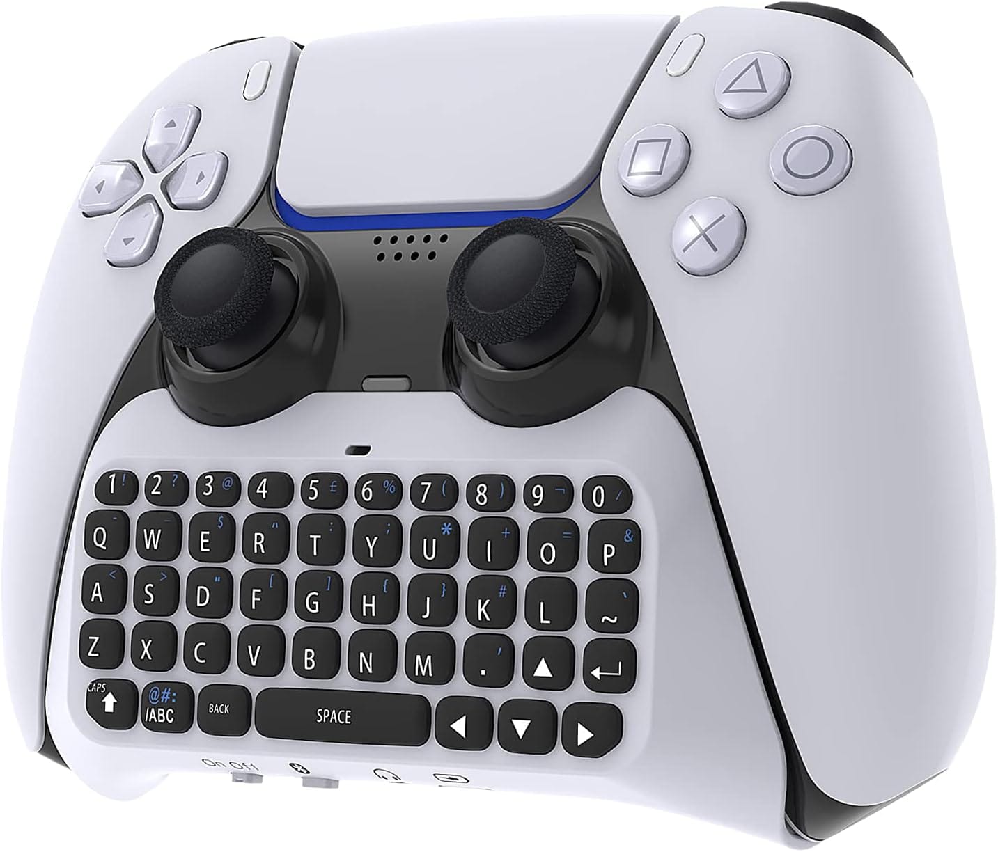 Tastatura Wireless Timebox, Gamepad Chatpad, Bluetooth 3, 5MM, Ergonomic, Alb