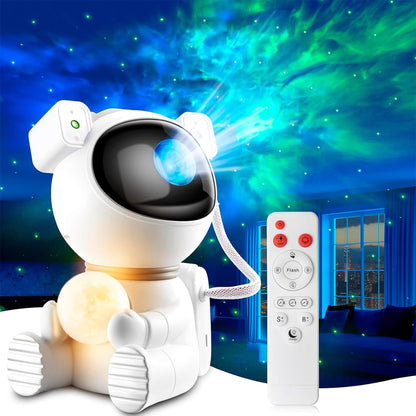 Lampa tip Proiector Model Astronaut Timebox, 2 in 1 cu 8 Culori de Nebuloasa