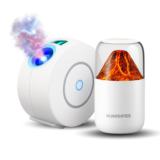 Set Relaxare Timebox, Difuzor de ulei esential, tip Vulcan, 300ml, RGB