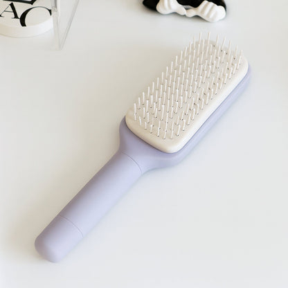 Perie de Par Rotativa Timebox, Curatare Retractabila, Dinti Elastici, Violet
