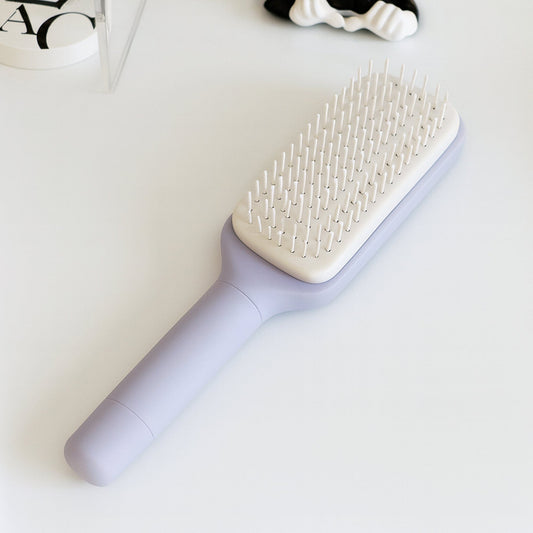 Perie de Par Rotativa Timebox, Curatare Retractabila, Dinti Elastici, Violet