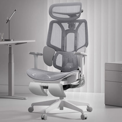 Scaun Ergonomic Timebox, Mesh Tetiera 4D Brate 4D Suport Picioare, Gri