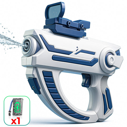 Pistol cu Apa Electric Timebox, Vizor Tactic, Usor de Folosit, Waterproof, Alb