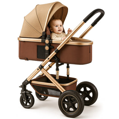 Carucior Reversibil pentru Bebelusi 0-3 Ani Timebox, Maro