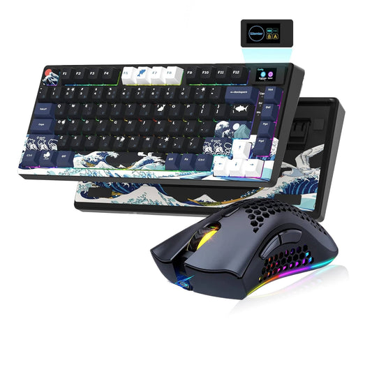 Pachet Gaming Timebox, 75%, Hot-Swap, Wireless, ultrausor 95g, FastCharge, Negru